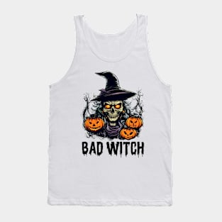 Bad Witch Halloween Horror Tank Top